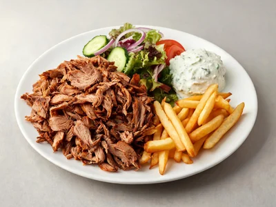 Kebab Teller (Pommes frites)